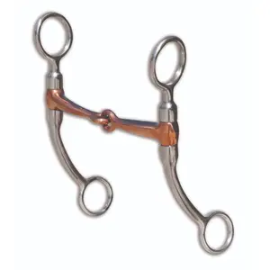 Professional's Choice AV Bit - 5" Sweet Iron Transition Bit Copper Snaffle