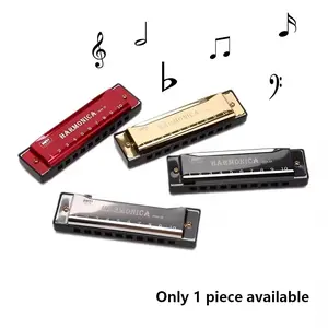Portable Durable 10-Hole Colorful Diatonic Harmonica, C Tuned Harmonica with Case, Beginner Instrument, Perfect Gift for Friends