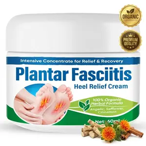 Organic Plantar Fasciitis Heel Relief Cream – Intensive Herbal Formula with Angelica, Safflower & Cinnamon – Soothes Heel Pain, Morning Stiffness & Arch Discomfort – Fast-Absorbing, Deep-Penetrating Comfort – 60ml