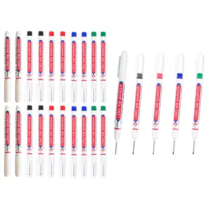 Multifunction Deep Hole Marker Pen – Long Nose Marking Pen with Extra-Long Tip, Waterproof, Ideal for Woodworking, Mechanical Work, Decoration & Construction, Colored Marking Tool