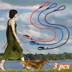 3 Pcs 10mm diameter Slip Lead Dog Leash, Strong Nylon Rope Leash, Training Leash for Large Medium and Small Dogs Pet Supplies summervibes