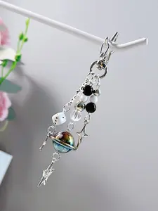 Planet Dice Star Keychain | Retro Stylish Bag Charm for Stylish Personalized Bags Unique Accessory Fashionable Alloy Keychain