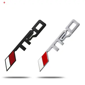 TRD Emblem Front Grille and 3D Metal Rear Badge for Toyota