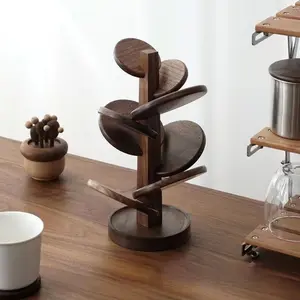 Tree Coaster Home Use Tree Shape Black Walnut Ornament Mat Desktop Water Cup Casserole Heat Insulation Mat Tea Ceremony Coaster Ornament