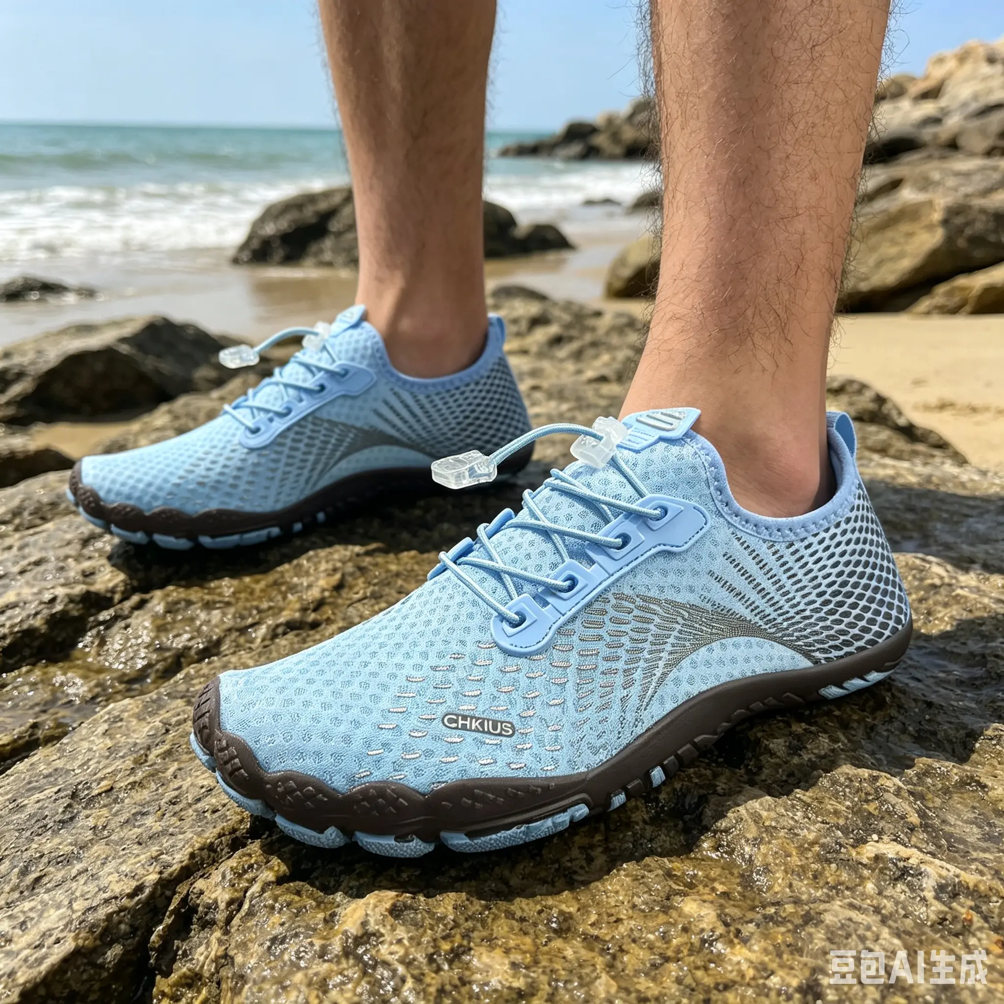 Quick-Drying Unisex Water Shoes, Lightweight Mesh Sneakers with Non-Slip Rubber Sole for Beach, River & Hiking, Quick Drying Watershoes, Unisex Names, Anti-Skid Men's Water Shoes, Water-Ready Men's Water Shoes