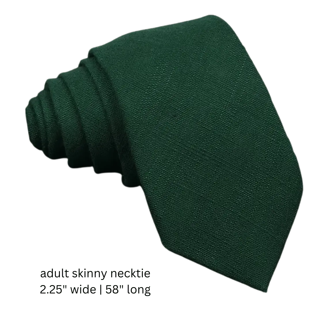 TIE MOOD Hudson Hunter Green Solid Necktie, Bow Tie & Pocket Square Collection