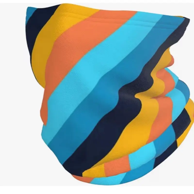 Striped Elastic Neck Gaiter Balaclava