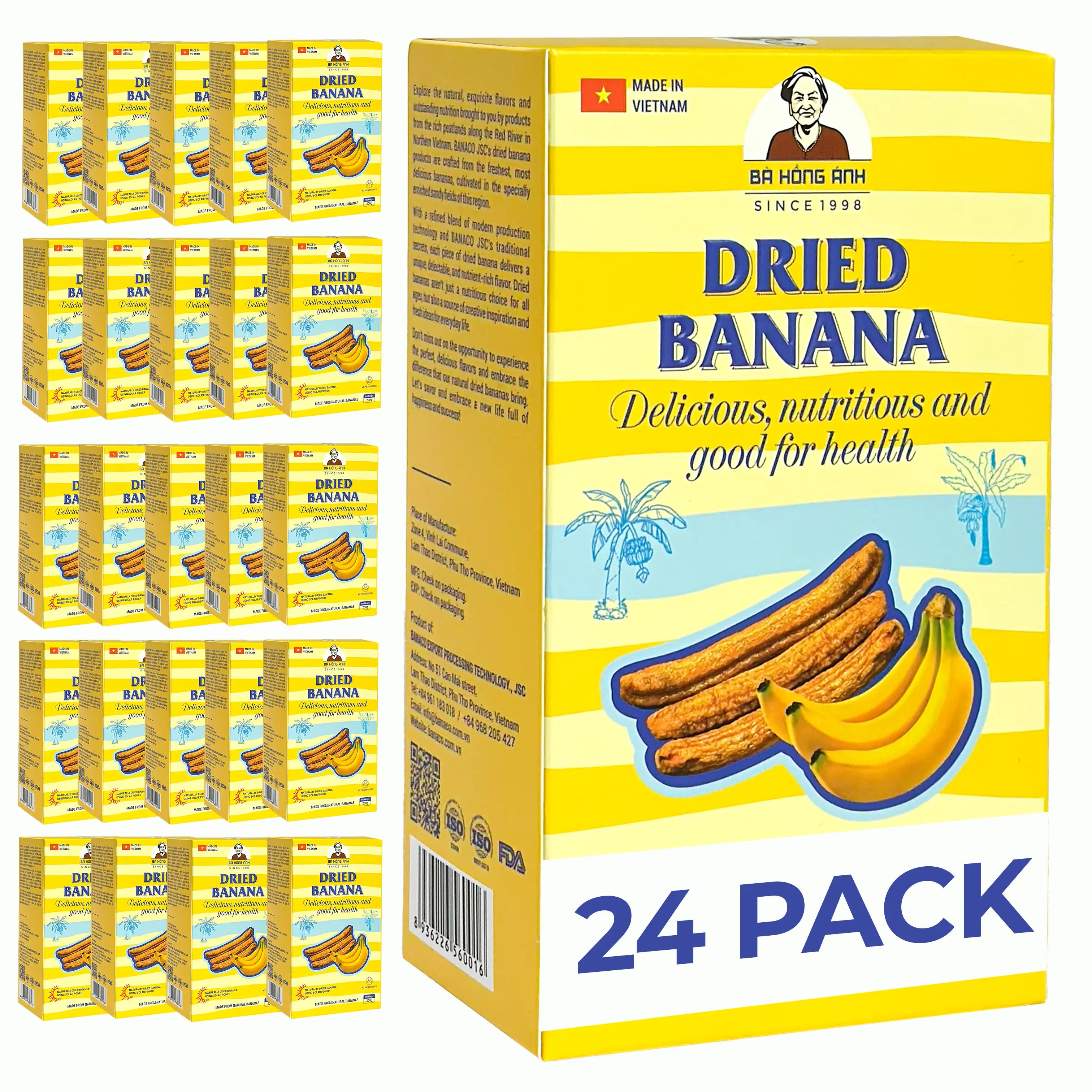BANACO Whole Dried Bananas – Naturally Sweet, Chewy & Nutritious Healthy Snack, 200g