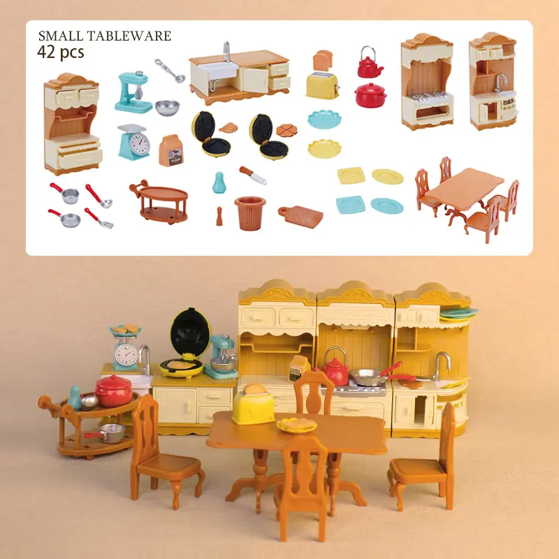 42 Pcs Dollhouse Furniture Set for Toddlers - Miniature Kitchen Toy with 16 Pcs Refrigerator,Tiny Fridge,Washing Machine Accessories - Safe ABS Material,Realistic Designs - Educational Pretend Play Toy for Diorama,House Decoration, Unisex Names, Birthdays
