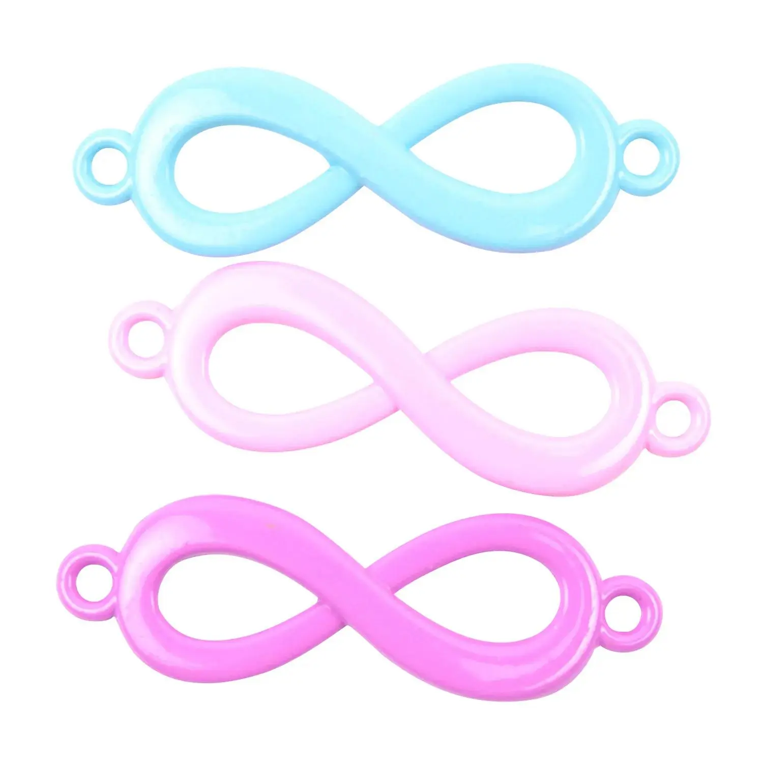 Loom Band Pastel Infinity Charms - 3 Pc