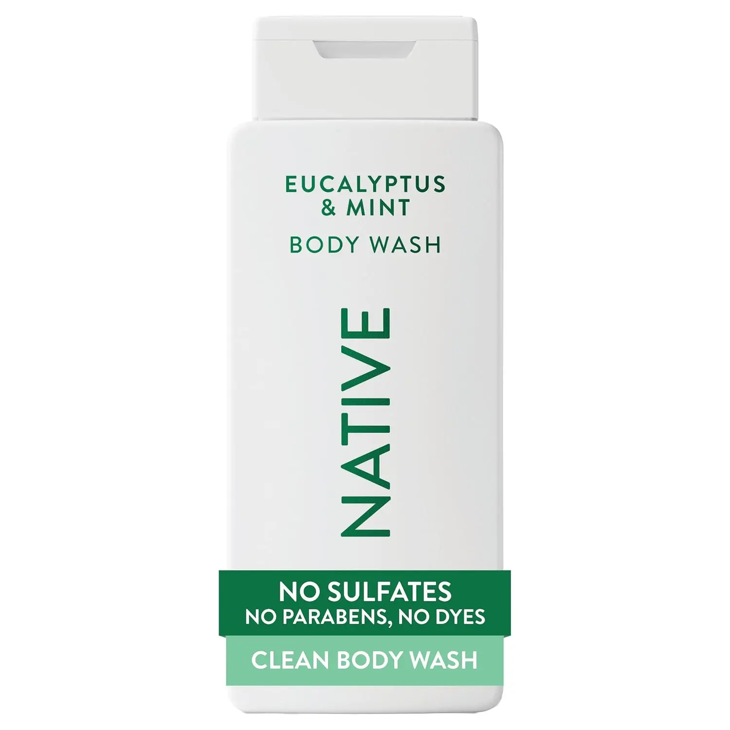 Native Body Wash Contains Naturally Derived Ingredients | For Women & Men, Sulfate, Paraben, & Dye Free Leaving Skin Soft and Hydrated | Eucalyptus & Mint 18 oz