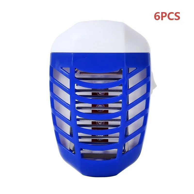 6-Pack Indoor Bug Zapper Mosquito Killer Lamps, Blue Light Attraction Fly Traps, Safe Quiet Insect Catcher, Practical Household Supplies Suitable for Kitchen, Bedroom and Indoor Daily Pest Control