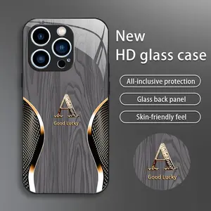 Suitable for [iPhone 15 Pro Max] Brand new premium phone case, drop-proof and fingerprint-resistant，sophisticated and minimalist design, with 26 English letters to choose from YM99