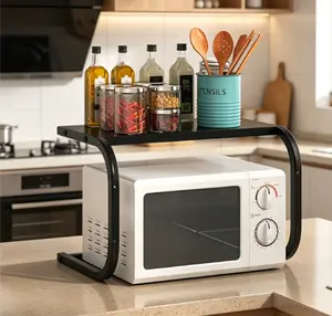 Heavy-Duty Multifunctional Kitchen Countertop Storage Organiser - Rack for Microwave Oven, Rice Cooker, and Small Home Appliances