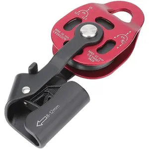 25KN Heavy Duty Climbing Pulley 7075 Aviation Aluminum Single Swivel Outdoor Rope Pulleys for Rock Climbing, Aloft Work, Rescue, Rappelling and Other Outdoor Activities