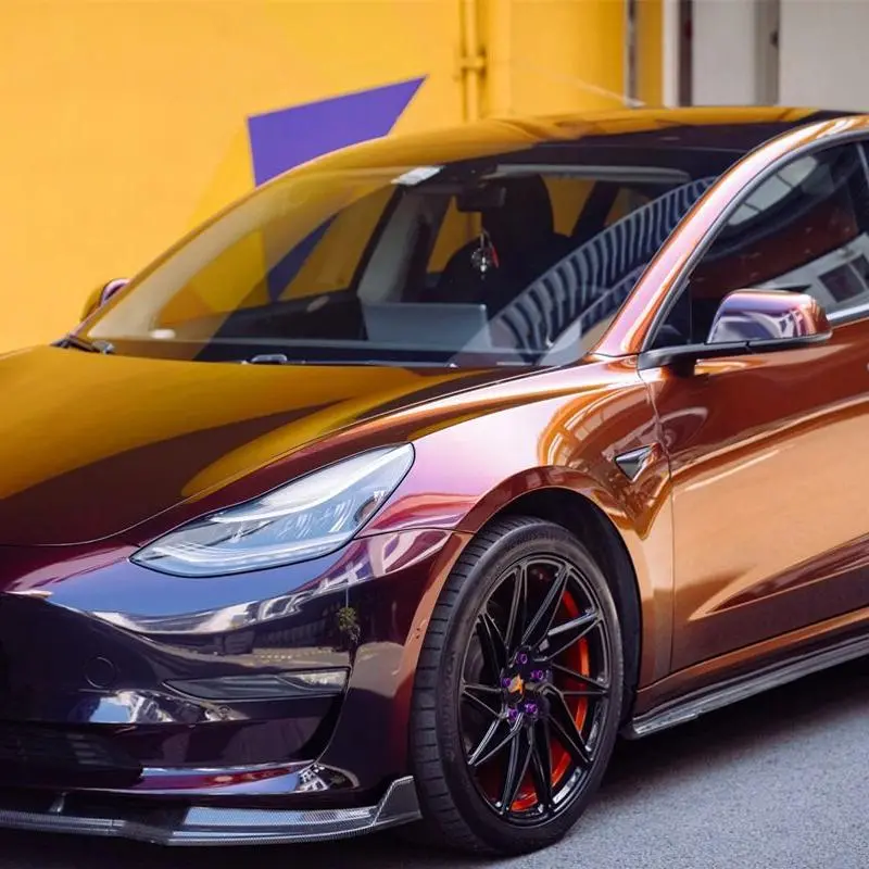 High Glossy PET Madeira Red vinyl wrap film gloss Chameleon Midnight Red chameleon vinyl wrap film for Motorcycle  stickers