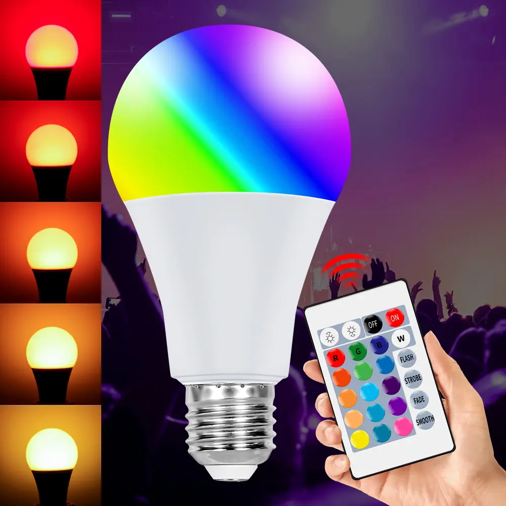 25W E27 RGB LED Bulb, Led Color Changing, with Remote 85-265V Dimming Indoor Smart Light 4Modes Home KTV Party, Led Lights Bedroom Mood Lamp Adjustable Brightness Warm/Cool Decoration Lighting