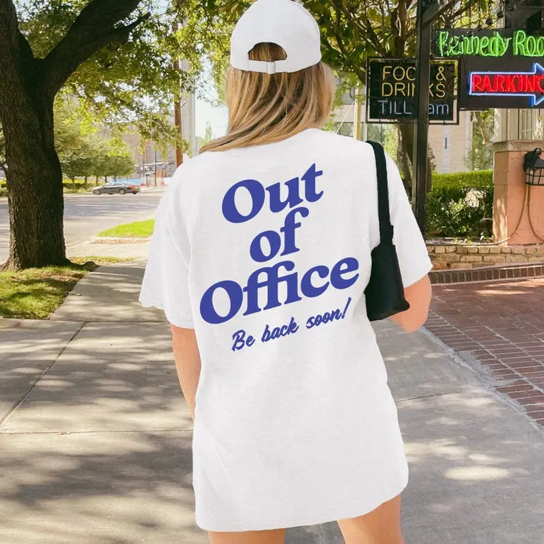 Retro Out Of Office Shirt Cute Sunday Brunch Club Tshirt Oversized Preppy Tee  Trendy Aesthetic Fall Shirt Preppy Clothes