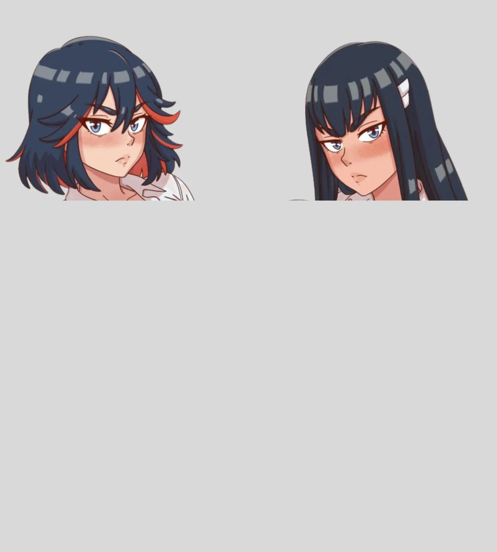 Satsuki Kiryuin & Ryuko Matoi Anime Sticker Cute Aesthetic Vinyl Decal For Laptop Water Bottle Waterproof Shonen Action Merch Fan Gift
