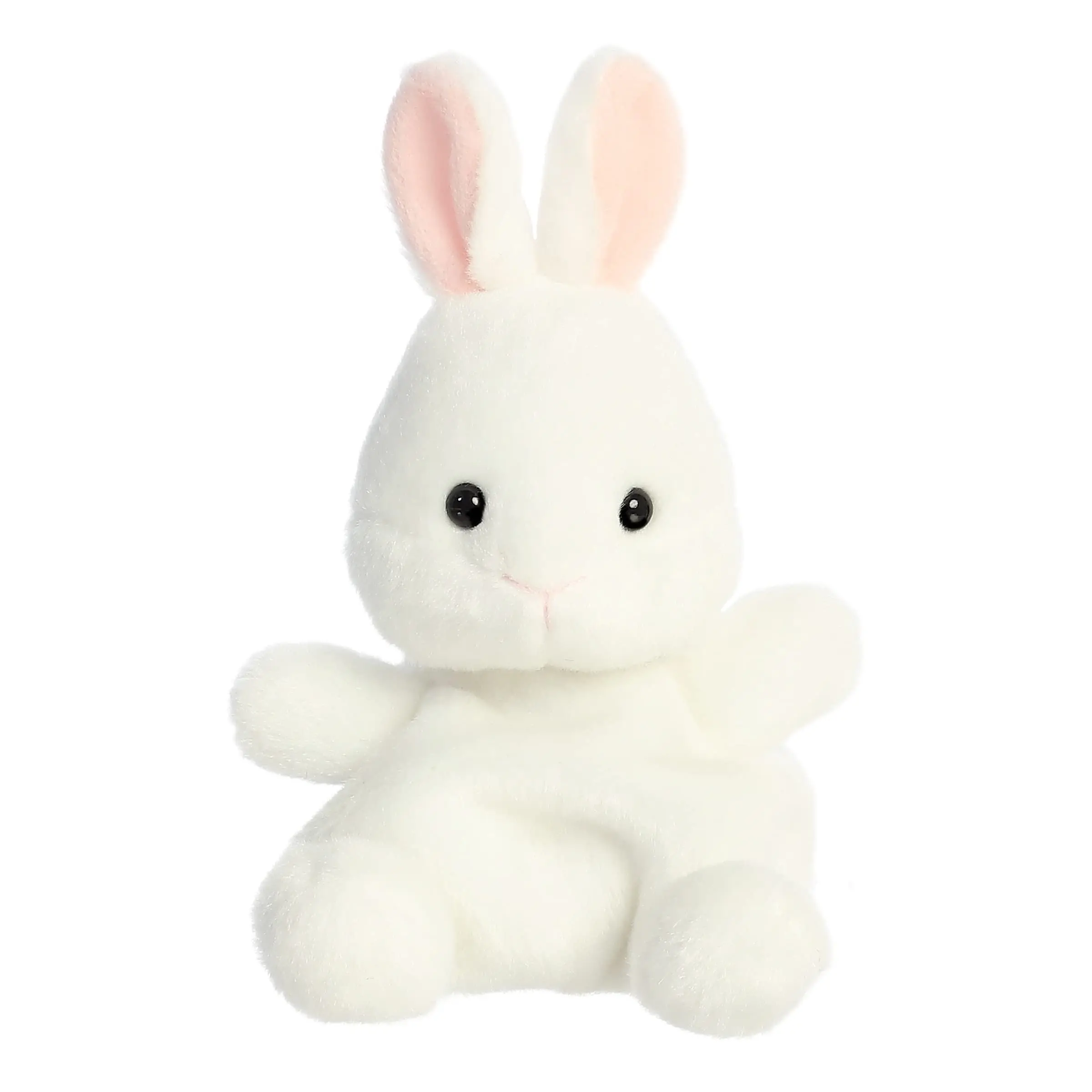 Aurora Adorable Palm Pals Cottontail Bunny Stuffed Animal - Fun Collectible Plush for Kids and Adult Collectors - Perfect for Decorating Rooms and Birthday Gifts - White 4.5 Inches