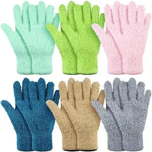 6 Pairs Microfiber Dusting Gloves, Dusting Cleaning Gloves Microfiber Gloves, for Plants House Blinds Car Dust Mitt Home Goods