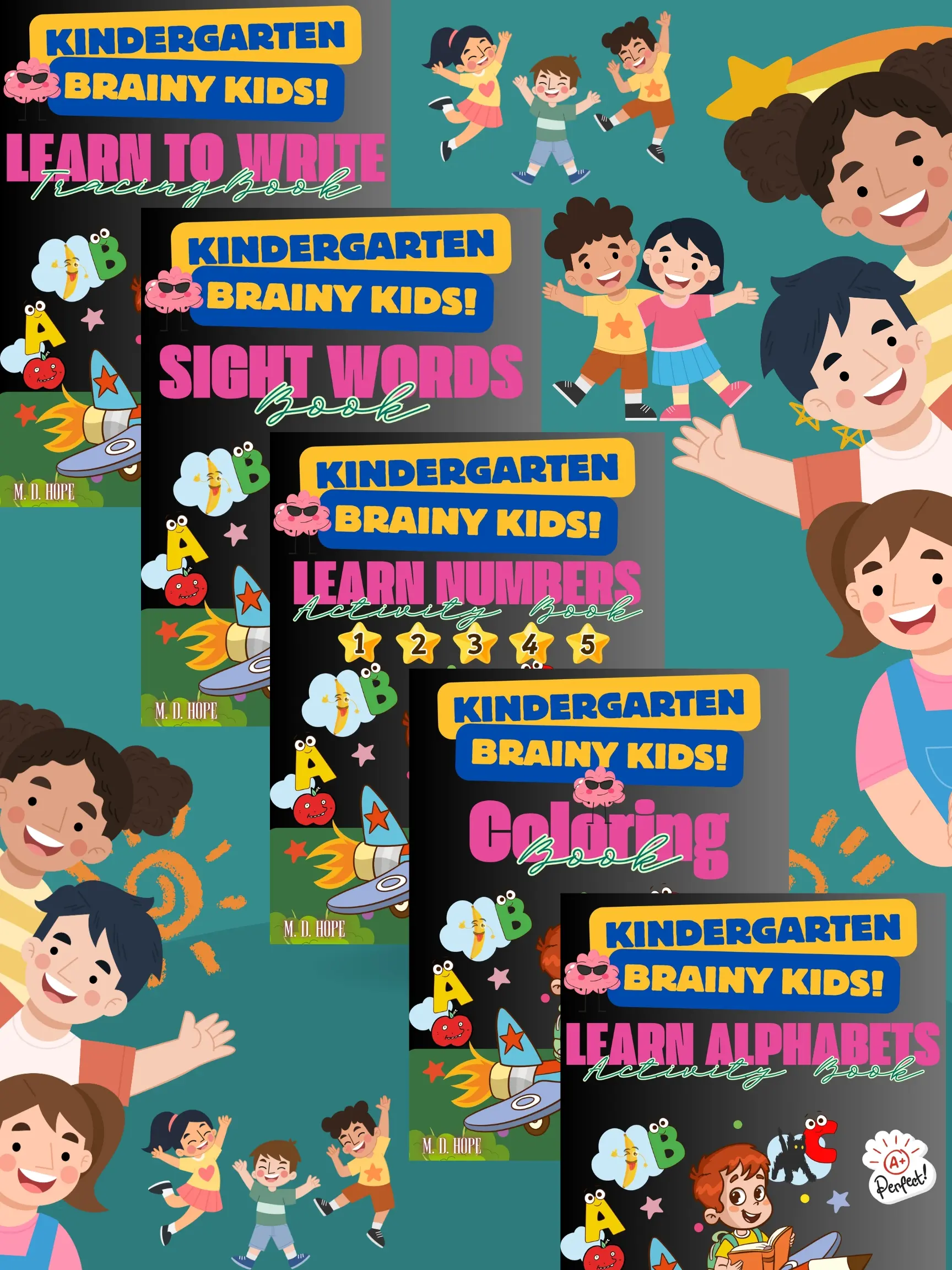 Kindergarten Readiness Educational Book Kindergarten Brainy Kids Ultimate Learning Bundle – The Must-Have Kindergarten Readiness Educational Book Set for Ages 3-6 - Learn Alphabets, Numbers, Sight Words, Colors, Challenges - Perfect for Pre-K Success