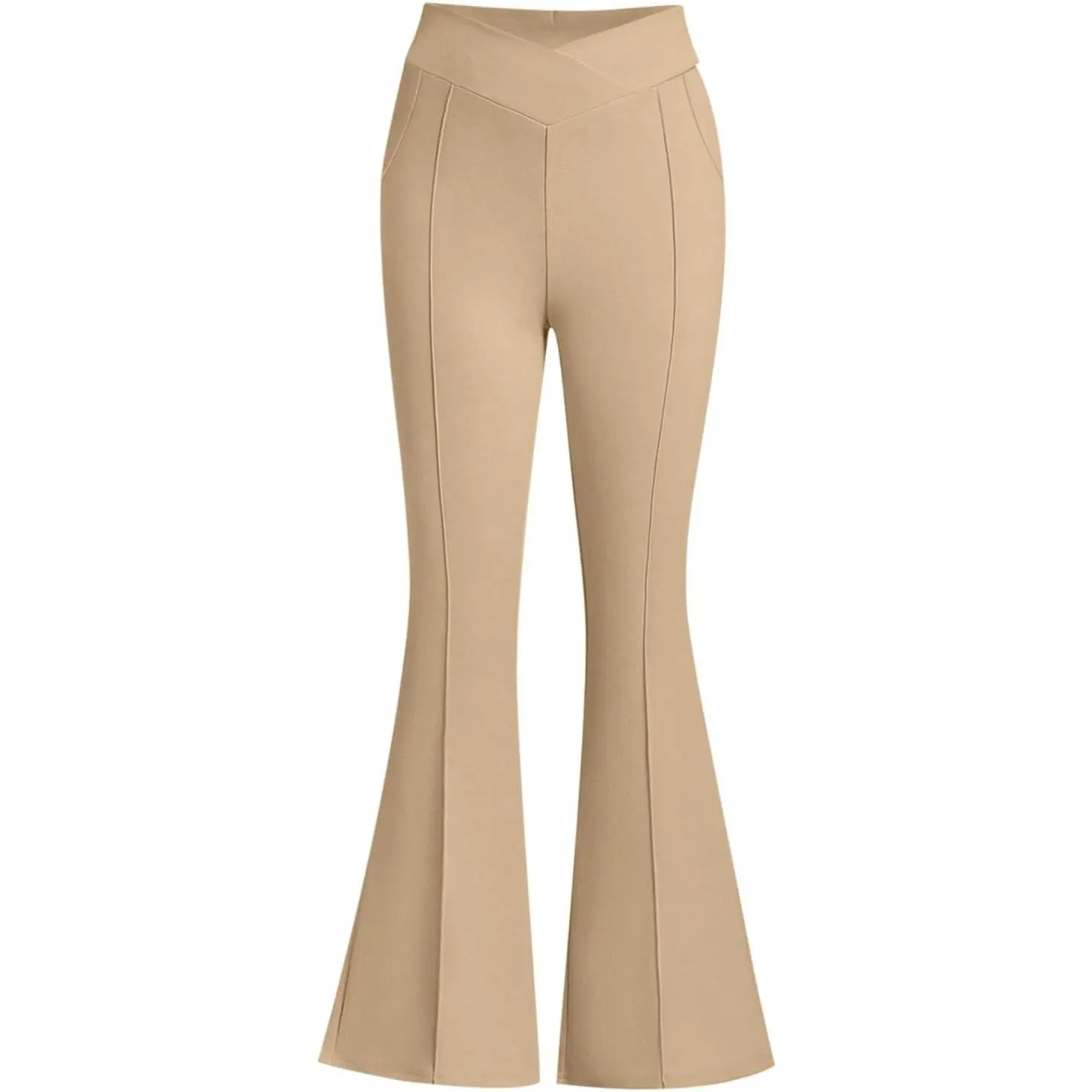 Girls Uniform School Pants Kids Flare Bell Bottoms Size 6-15 Years | Kids Cross High Waisted, Athletic Leggings, Flare Leg Bell Bottoms with Pockets, Front Seam, School, Yoga, Dance, Running