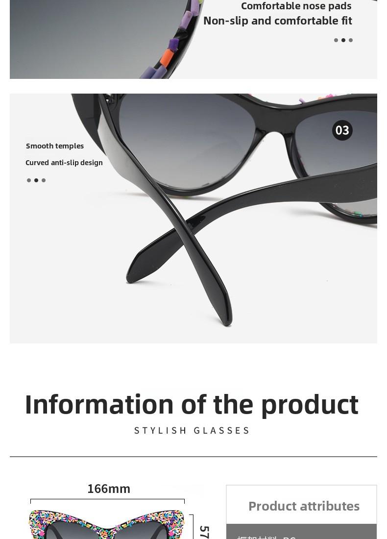 Fashion Cat Eye Rhinestone Sunglasses