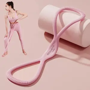 Resistance Bands Set, 8 Exercise Bands for Women & Men, 8-Shaped Puller, Home Pilates Equipment, 15-35 Lb Strength Training, High-Elasticity Silicone Workout Gear