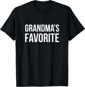 100% Cotton Grandma's Favorite Shirt Funny Grandparent Grandchild Gift T-Shirt