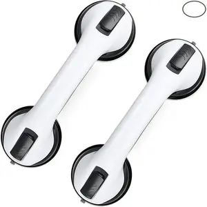Shower Handle 1 Pack, Grab Bars for Bathtubs/Showers, 12 Inch Grab Bars for Bathroom with Strong Hold Suction Cup, Balance Bar Safety Hand Rail for Injury, Senior, Elderly.
