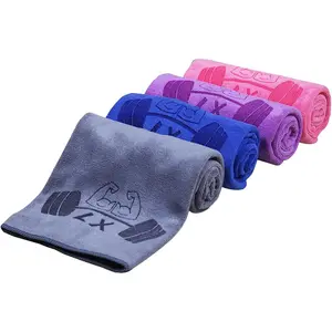 Velvetods Basics 4 Pack Gym Sports Towels (14"x30"), Microfiber Soft Sweat Cooling Towel for Neck and Face, Quick Dry Breathable for Yoga, Travel, Golf, Camping, Workout, Running