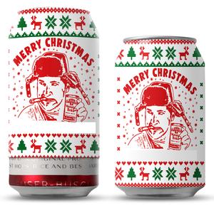 Christmas Beersy Silicone Can Cover Sleeve (GLOW) Drinkware Beverage