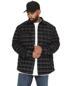 Hawx Men's Harvester Plaid Print Quilted Snap Jacket - Hxfa25o6-Ch