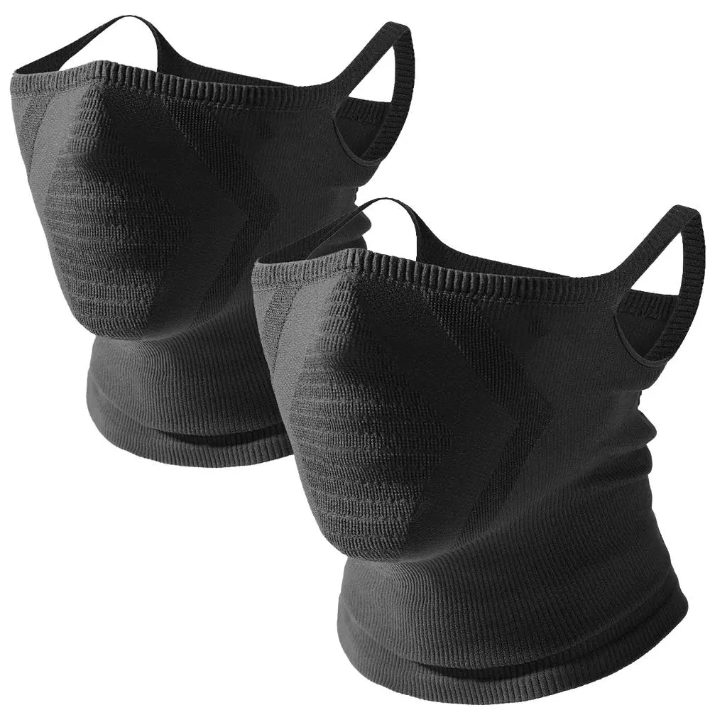 Breathable Windproof Face Mask, 2-Count Half Face Mask with Ear-Hook Design, Outdoor Sports Face Cover for Running, Hiking, Cycling and Travel