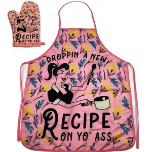 Droppin A New Recipe On Yo Ass Funny Cooking Kitchen Accessories Funny Graphic Kitchenware Bakeware Funny Food  Novelty Cookware Pink