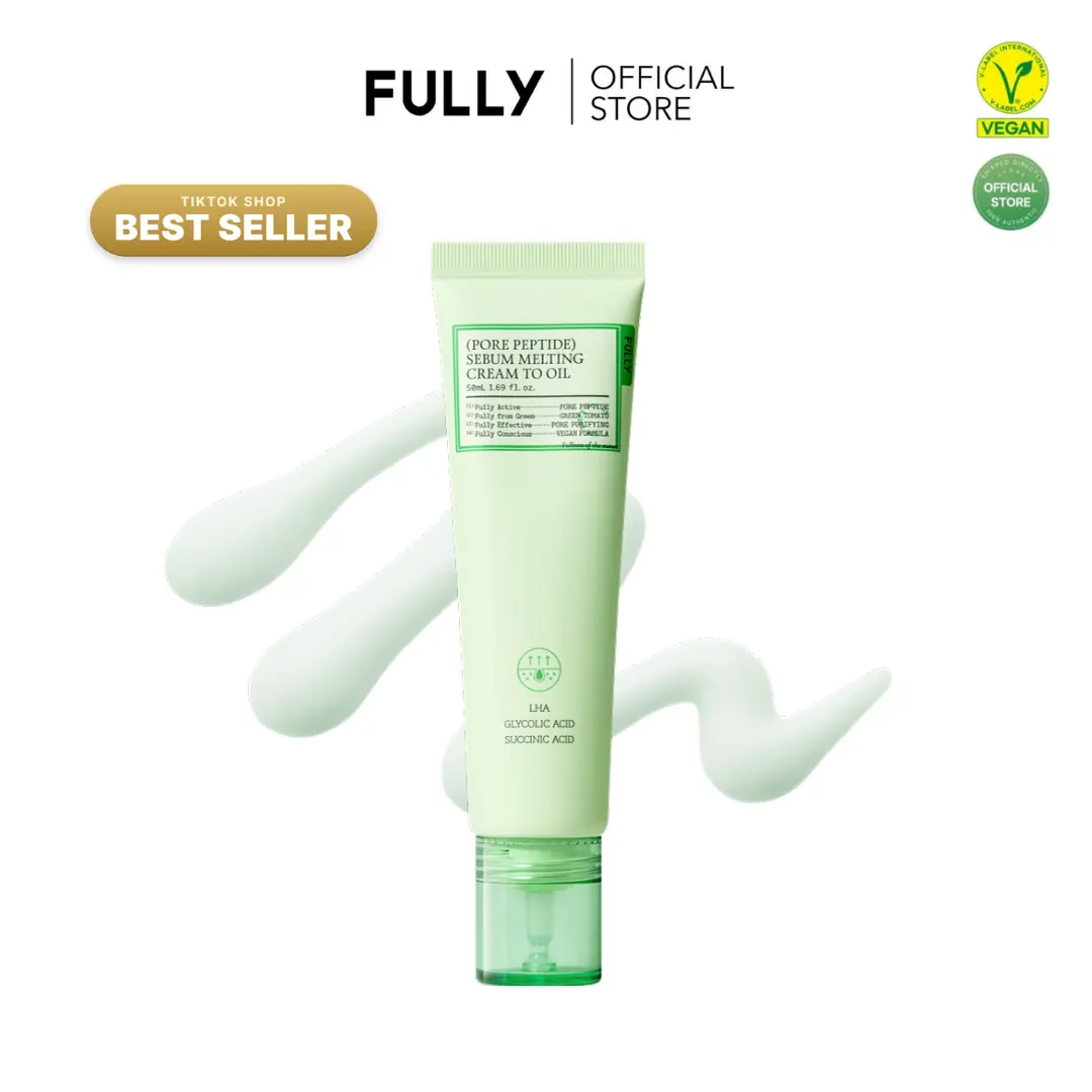 [FULLY Official Shop] Pore Peptide Sebum Melting Cream-to-Oil Facial Cleanser (50ml/1.69 fl.oz) - Korean Skin Care for Oily Skin, Blackhead Melting, Pore Refinement, Facial Cleansing, Face Care Products