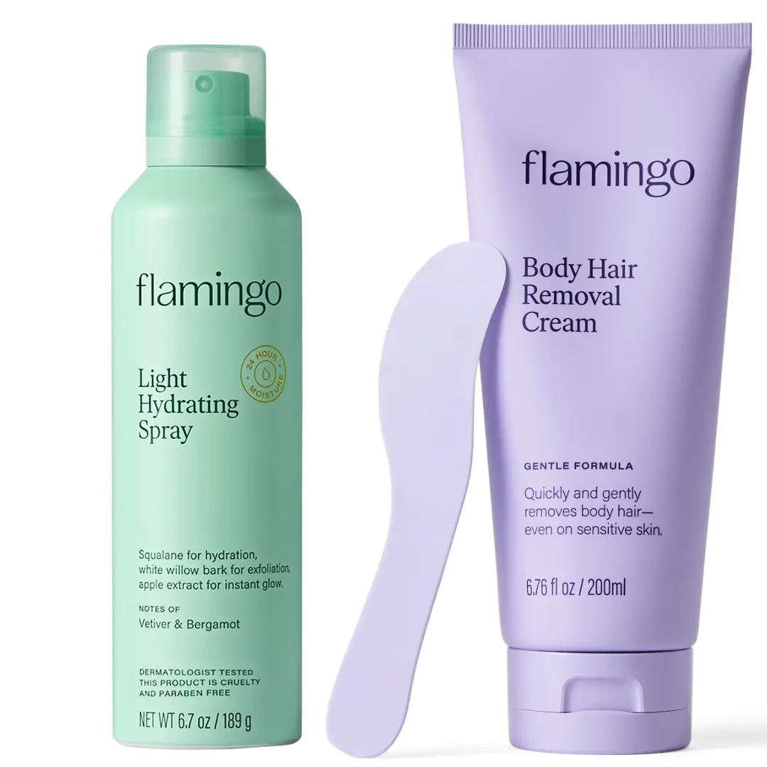 Glowing Skin&Fresh Bundle, Body Hair Removal Cream, Light Hydrating Spray, Glowing Skin