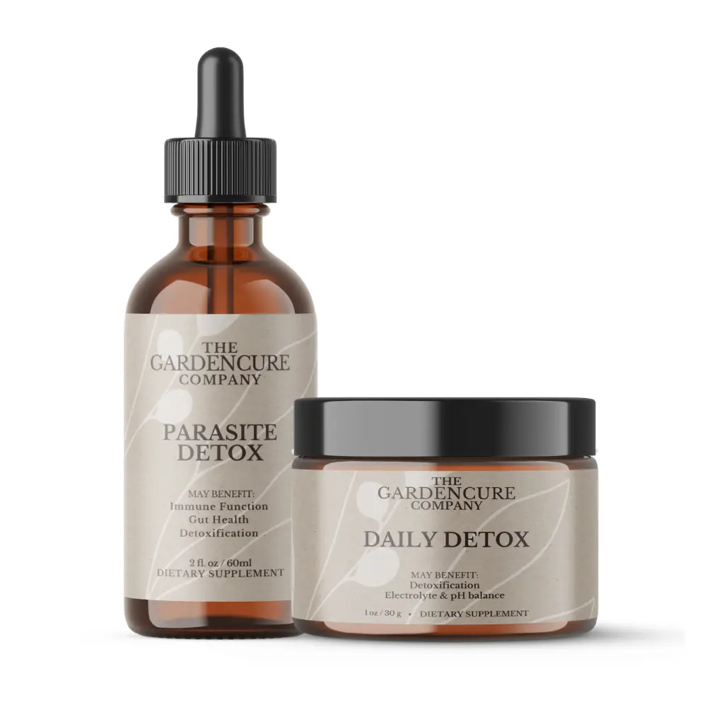 The Garden Cure Company Parasite Cleanse Detox Kit (Maintenance) | Gut Health & Candida Support | Zeolite & Fulvic Acid Binder | Black Walnut, Wormwood, Clove | Natural Herbal Supplement, Immune Function, Dietary
