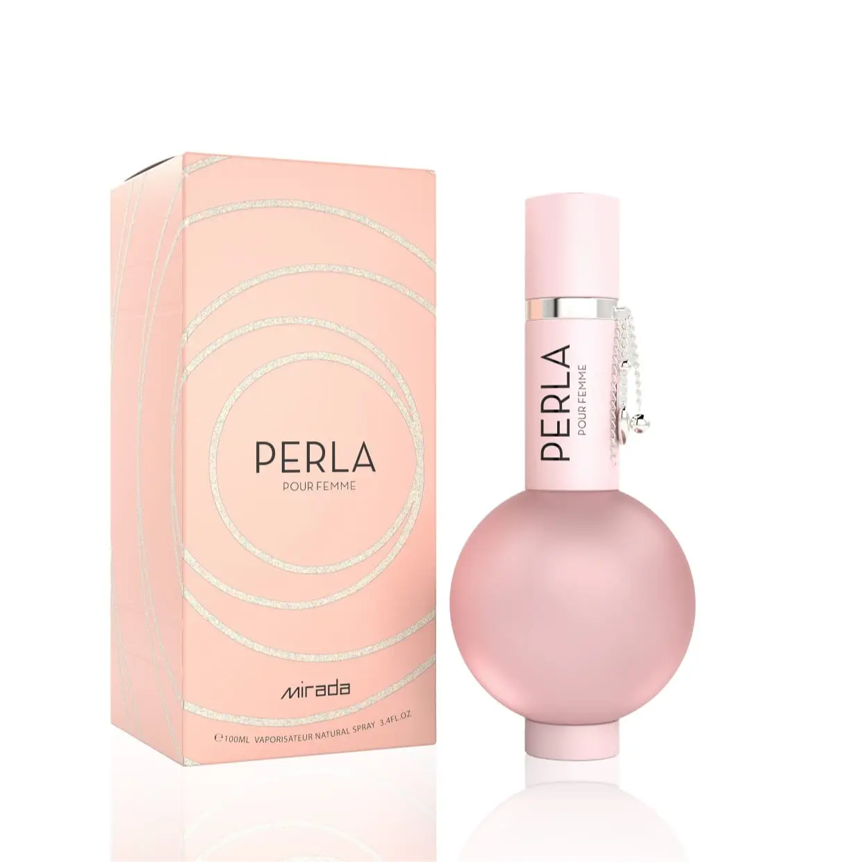 MIRADA Perla Pour Femme Eau de Parfum, Classy Floral Female Fragrance for Women with Notes of Jasmine, 100ml (3.4 fl.oz), Fragrance Perfumes, Edp Spray, Aluminum Free, Non Toxic, Women's Perfume, High Quality Fragrance