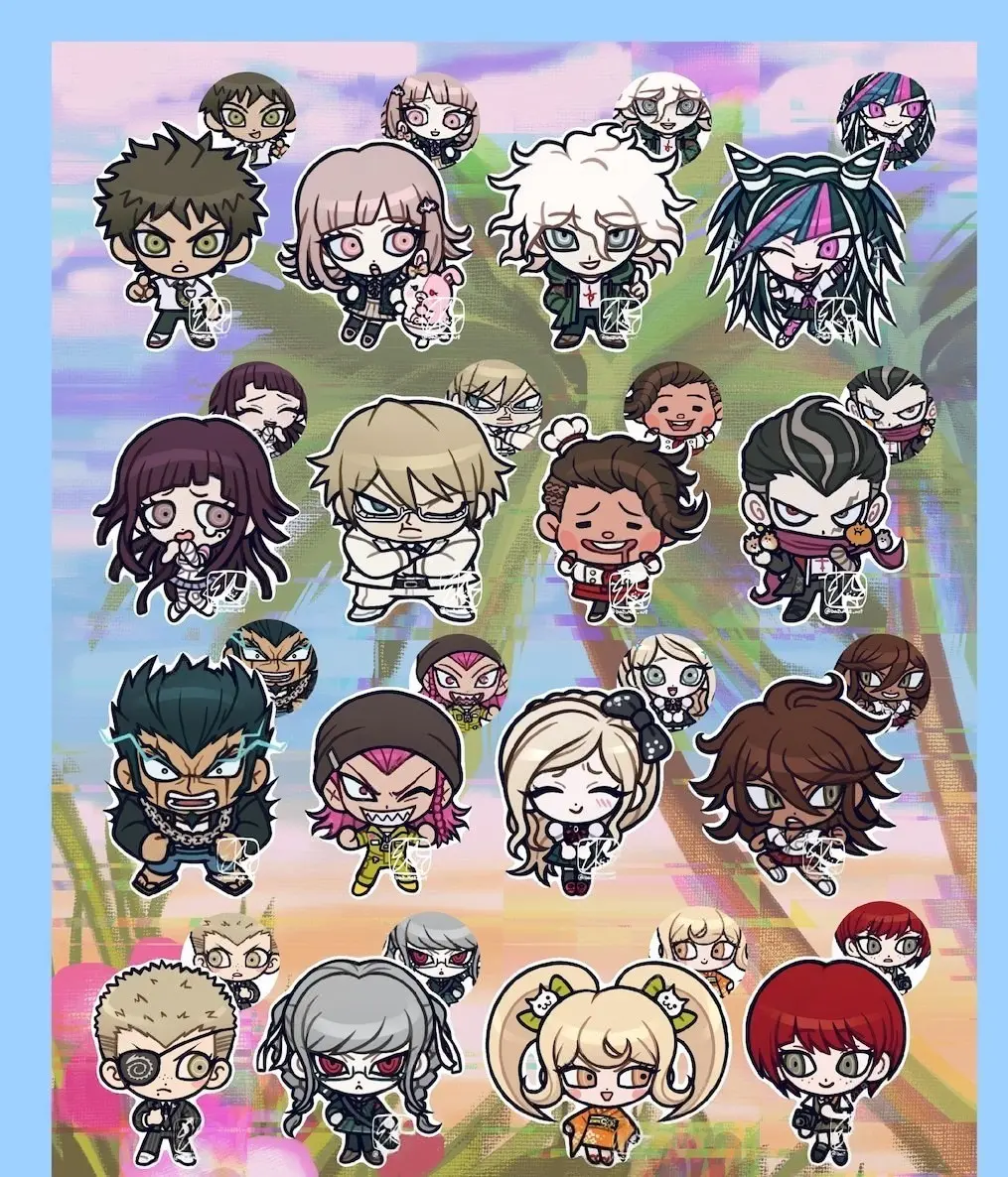 Danganronpa 2 Acrylic keychain, Kokichi Oma, Shuichi Saihara, Kaede Akamatsu, Miu Iruma, Anime Keychain,  Perfect Gift for Fans & Collectors