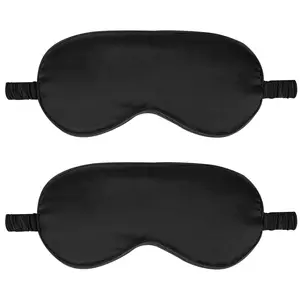 2pcs Satin Sleep Eye Masks, Elastic Blackout Eye Masks, Sleeping Eye Mask, Eye Covers For Travel & Nap
