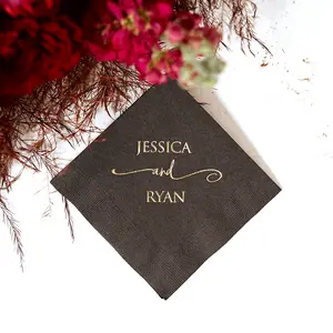 For Your Party Stacked & Swirled Custom Cocktail Napkins | 50 Count | Custom Party Favors, Decor, Supplies & Decorations Cutlery Set