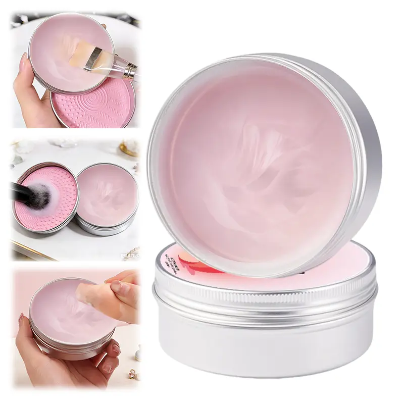 Makeup Brush Cleaner Soap with Silicone Cleaning Pad - Brush Cleaner Makeup, Cleaners for Makeups Brushes, Cosmetic Sponges, Beauty Blenders and Eyelash Brushes,back to school,back to school haul