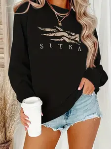 SITKA Gear Icon Unisex Heavy Blend Crewneck Sweatshirt for Women and Men, Graphic Round Neck Sweatshirt, Top Womenswear, Apparel Made In The USA