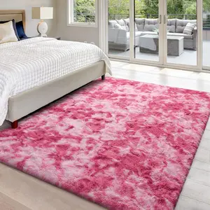 Living room bedroom fluffy area carpet, ultra soft plush fluffy bedside carpet, anti slip machine washable carpet, suitable for dormitories, daycare, home decoration, 4x6/ 5x8/ 6x9 feet