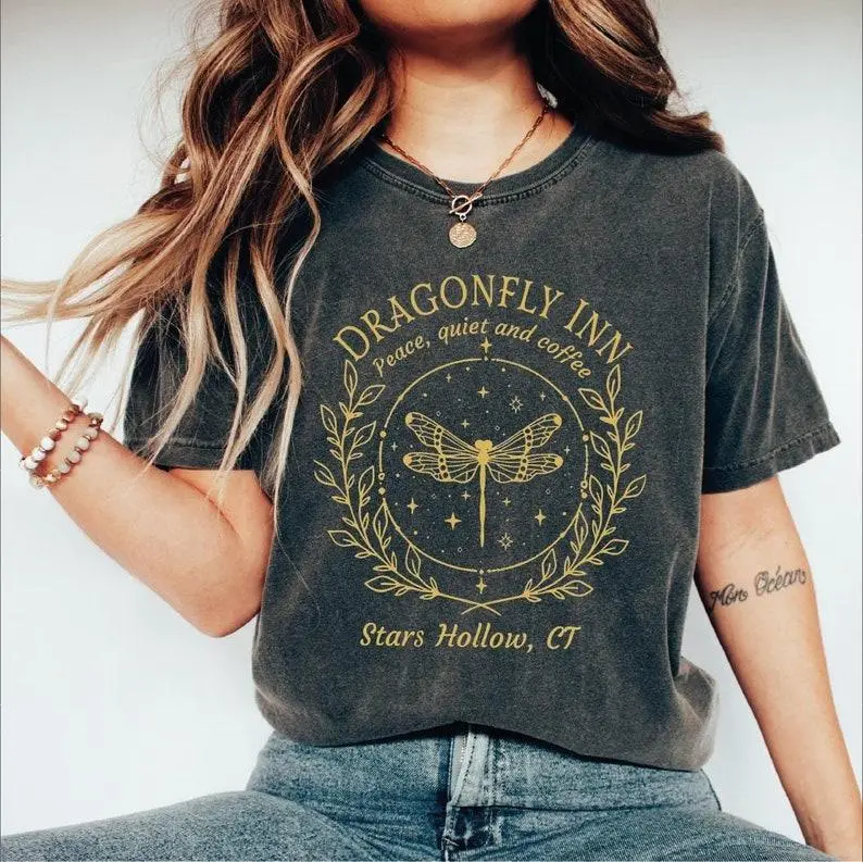 [ SALE UP TO 50% ] Stars Hollow Comfort Colors Shirt, Dragonfly Inn Shirt, Lukes Diner Tee, Matching Women Shirt, Stars Hollow Tee