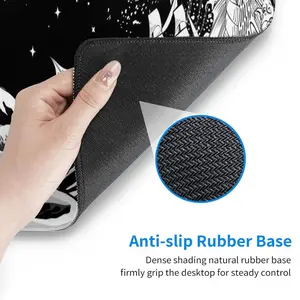 Popular hot-selling mouse pad with ocean wave lines, extra-large, dirt-resistant, thickened, with stitched edges, suitable for keyboard and office desk