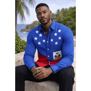 Long Sleeve Shirt Men Clothes Samoan Polynesian Shirts For Tribal Island Top Men's Shirt