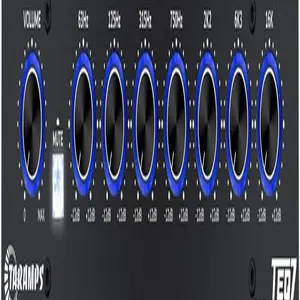 TEQ 7 Stereo 7-Band Graphic Equalizer RCA Input 2 Channels HPF LPF Filters Mute Function Car Audio Mixer Equalizer EQ, Best Control for Car, Boat, Motorcycle - TEQ7 Blue